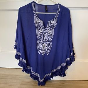 La Moda Women’s V-Neck Cover-Up Shirt